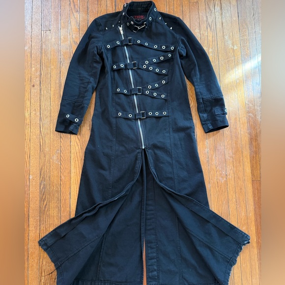 Y2K Tripp NYC Vintage Trench Coat w/ Buckles - Picture 1 of 16